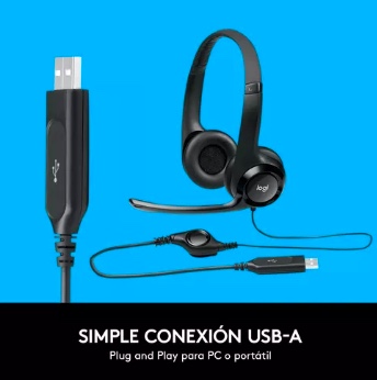 AUDIFONO CON MICROFONO USB LOGITECH - 4
