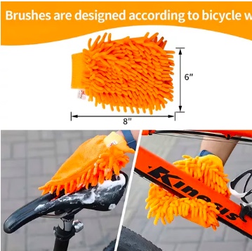 LIMPIEZA BICICLETA KIT 10 PIEZAS CEPILLO POLVO LIMPIA CADENA - 2