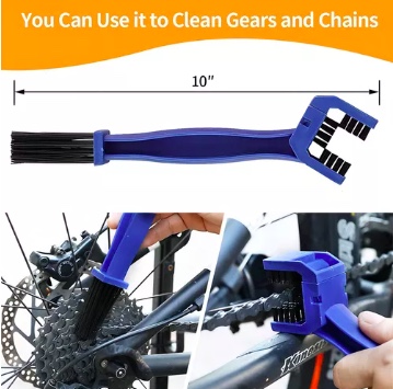 LIMPIEZA BICICLETA KIT 10 PIEZAS CEPILLO POLVO LIMPIA CADENA - 3