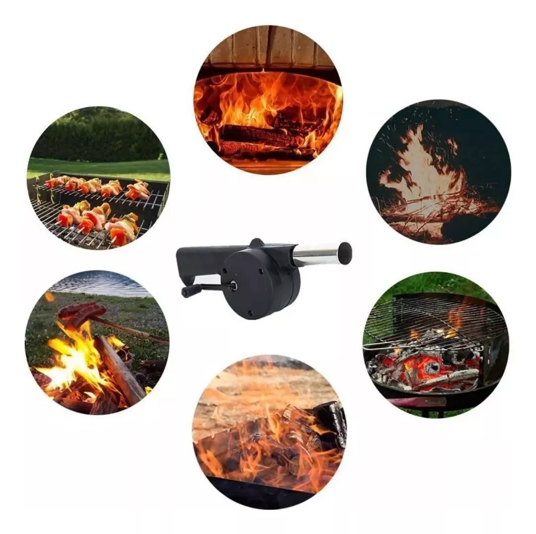 SOPLADOR DE PARRILLA MANUAL INICIADOR DE FUEGO CARBON ASADO - 4