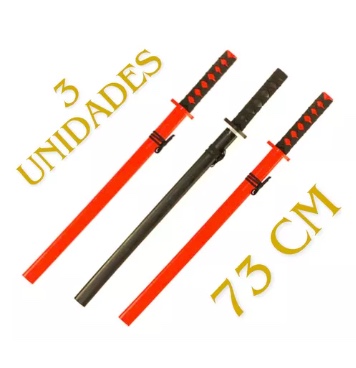 PACK 3 KATANA JAPONESA MADERA ENTRENAMIENTO 73CM - 3