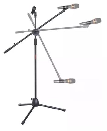 SOPORTE PEDESTAL DE MICRÓFONO CON BOOM METÁLICO - 3