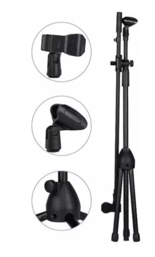 SOPORTE PEDESTAL DE MICRÓFONO CON BOOM METÁLICO - 5