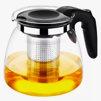 TETERA VIDRIO FILTRO ACERO INOXIDABLE - 1