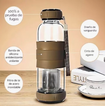 BOTELLA INFUSOR VIDRIO 550CC - 3