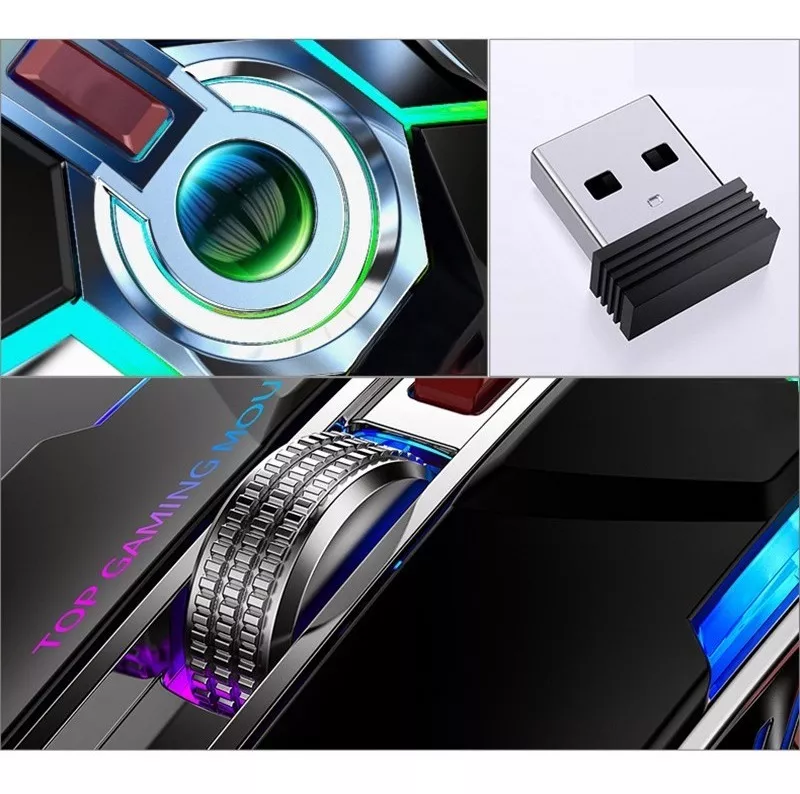 MOUSE GAMER INALAMBRICO RECARGABLE - 4