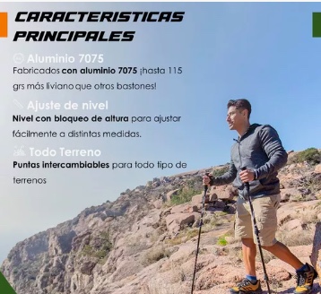 BASTONES DE TREKKING SET DE 2 PLEGABLES - 2