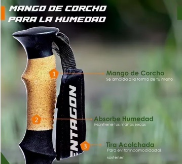 BASTONES DE TREKKING SET DE 2 PLEGABLES - 4