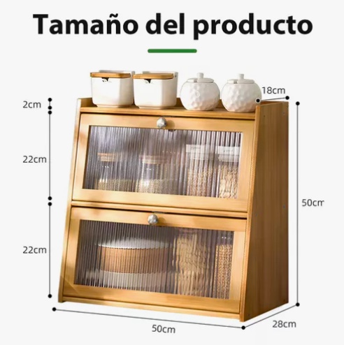 ORGANIZADOR DE MENAJE COCINA BAMBÚ - 4