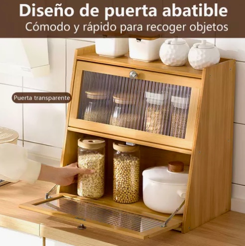 ORGANIZADOR DE MENAJE COCINA BAMBÚ - 5