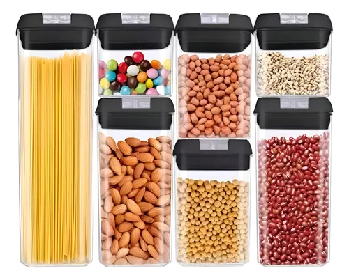SET DE 7 CONTENEDORES HERMETICOS DE PLASTICO - 1