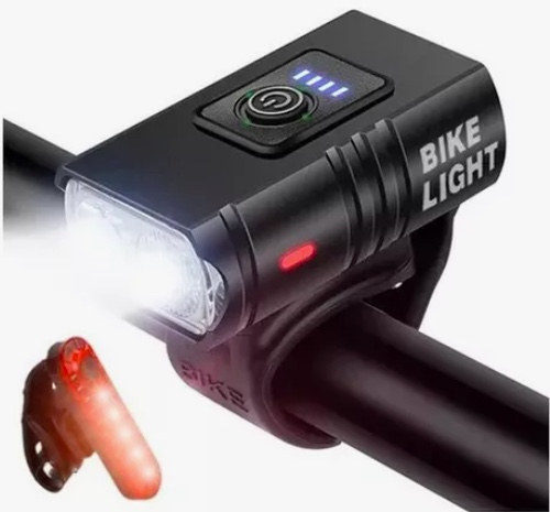 LUCES DELANTERAS Y TRASERAS PARA LLUVIA BICICLETA - 1