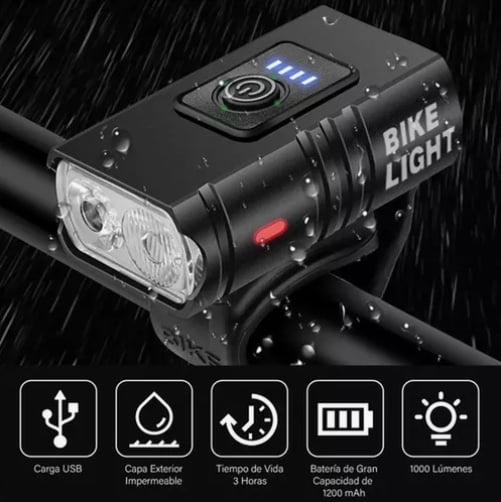 LUCES DELANTERAS Y TRASERAS PARA LLUVIA BICICLETA - 2