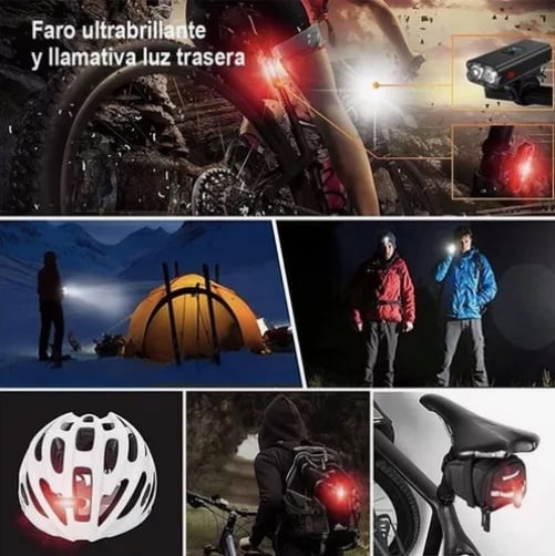 LUCES DELANTERAS Y TRASERAS PARA LLUVIA BICICLETA - 5