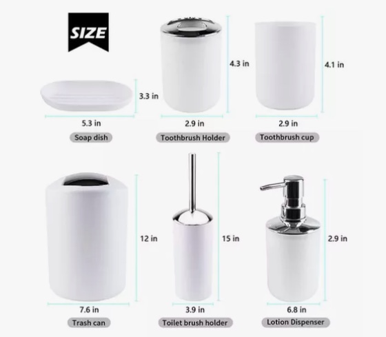 SET DE ACCESORIOS PARA BAÑO - 2