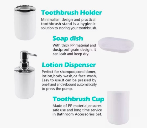 SET DE ACCESORIOS PARA BAÑO - 3