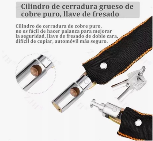 CANDADO BICICLETA CON CADENA ACERO - 2