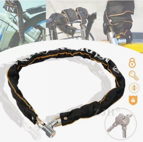 CANDADO BICICLETA CON CADENA ACERO - 5