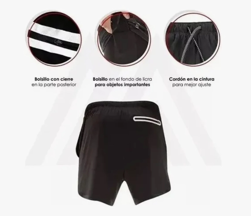 SHORT GIMNASIO LICRA - 4