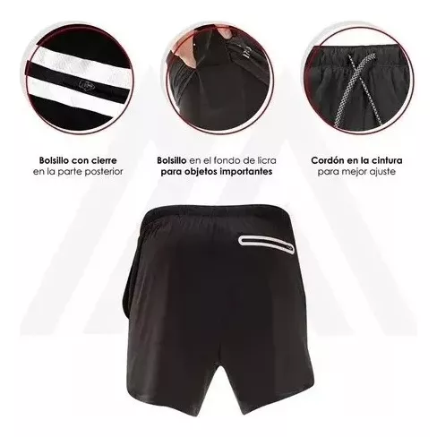 SHORT GIMNASIO LICRA - 4