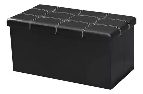 BANQUETA BAUL PUFF BAUL NEGRO - 1