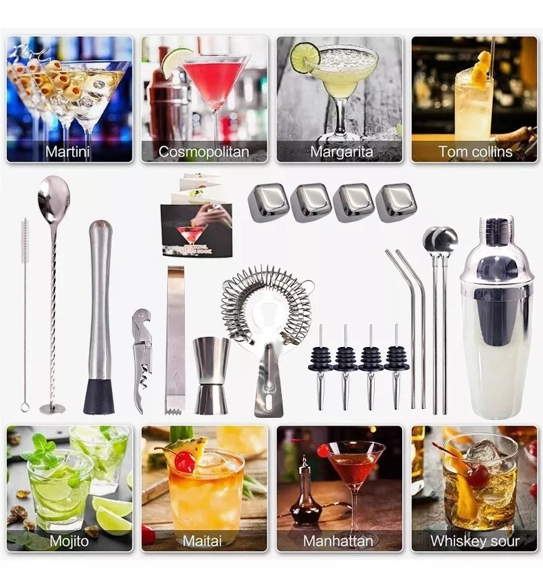 JUEGO DE CÓCTELES PARA BAR PUB - 5
