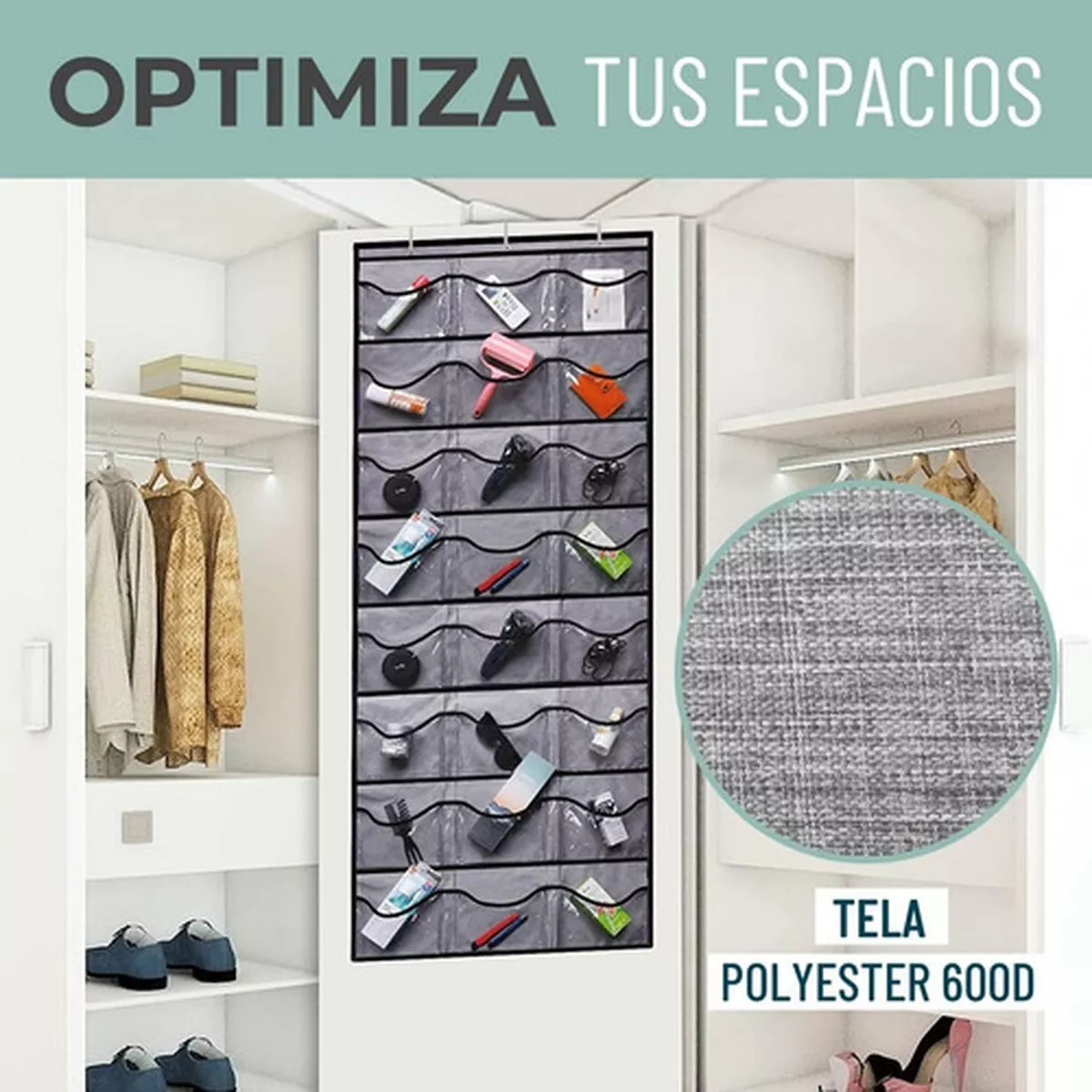ORGANIZADOR GORRAS GORROS JOCKEY DETRÁS DE PUERTA - 4