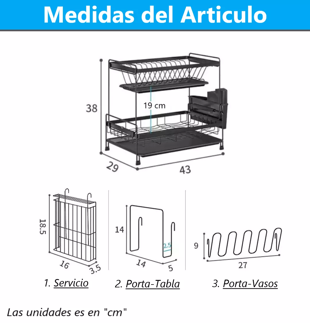 SECADOR ESCURRIDOR LOZA PLATOS - 4
