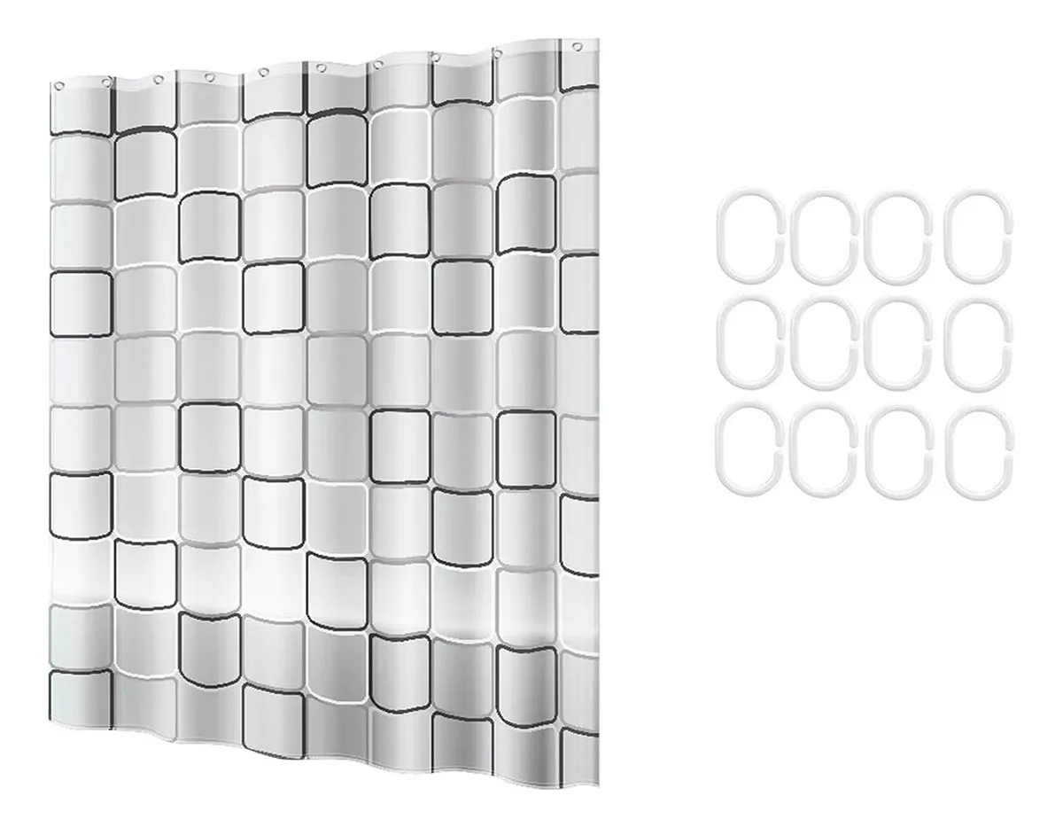 CORTINA PARA BAÑO DE PEVA - 1