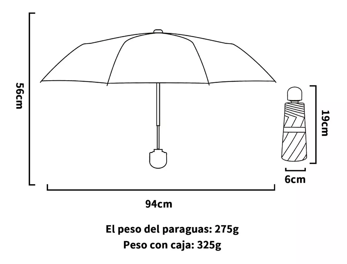 PARAGUAS MINI SOMBRILLA DE BOLSILLO - 4