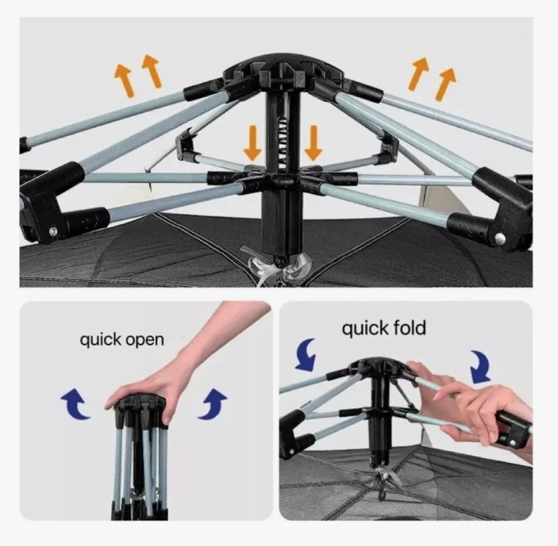 CARPA AUTOMÁTICA HEXAGONAL PARA 6 PERSONAS - 7