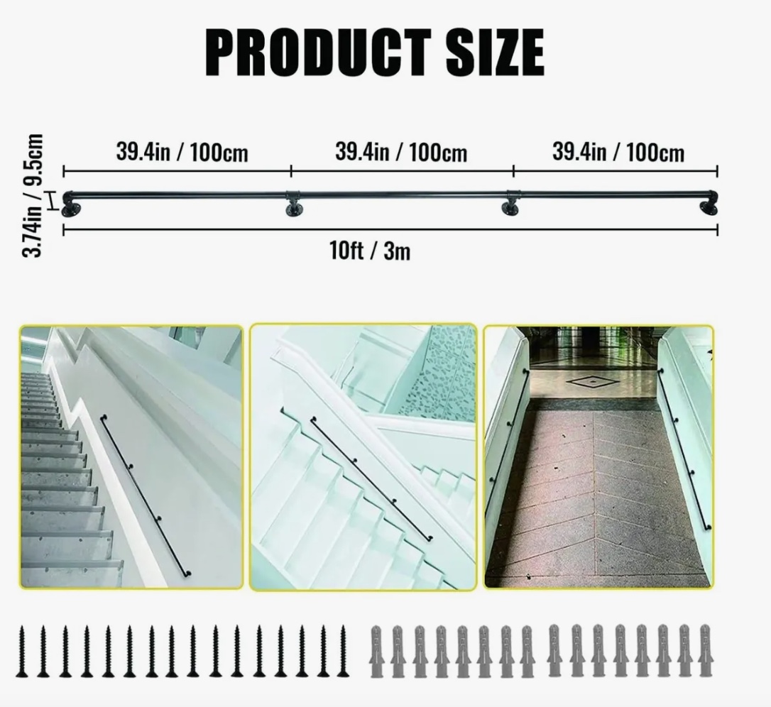 BARANDAL DE PASAMANOS ESCALERAS 3M - 5