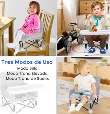ASIENTO ELEVADOR PORTATIL COMEDOR PLEGABLE PARA BEBE - 5