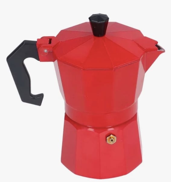 CAFETERA ITALIANA ALUMINIO ROJA - 2