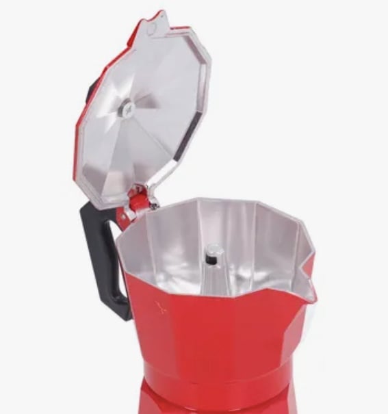 CAFETERA ITALIANA ALUMINIO ROJA - 3