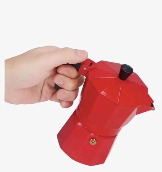 CAFETERA ITALIANA ALUMINIO ROJA - 4