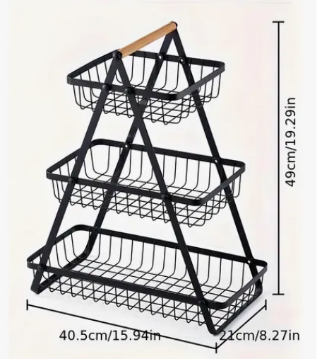 ORGANIZADOR MULTIUSOS 3 NIVELES COLOR NEGRO - 2