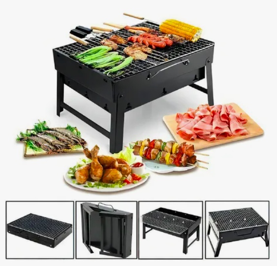 MINI PARRILLERA PLEGABLE DE CARBON - 1
