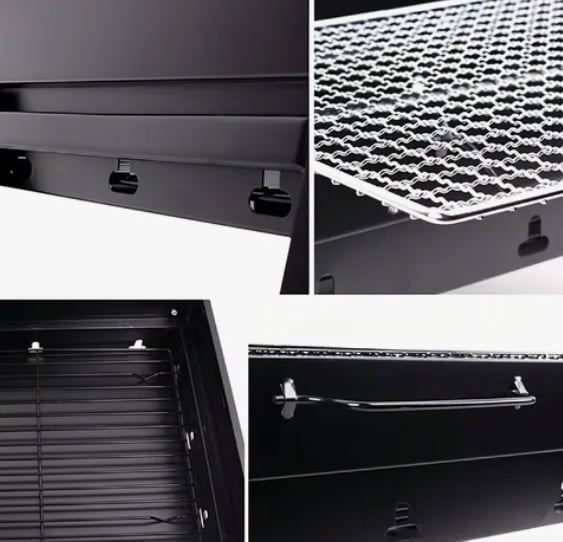 MINI PARRILLERA PLEGABLE DE CARBON - 2