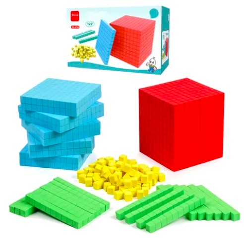 BLOQUE MULTIBASE BASE 10 CONECTABLE AMARILLO 122 PCS - 1
