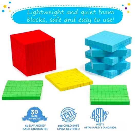 BLOQUE MULTIBASE BASE 10 CONECTABLE AMARILLO 122 PCS - 5