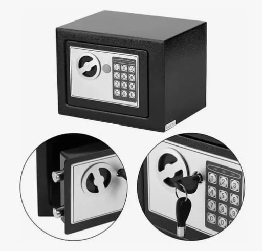 CAJA SEGURIDAD FUERTE DIGITAL NEGRA - 3