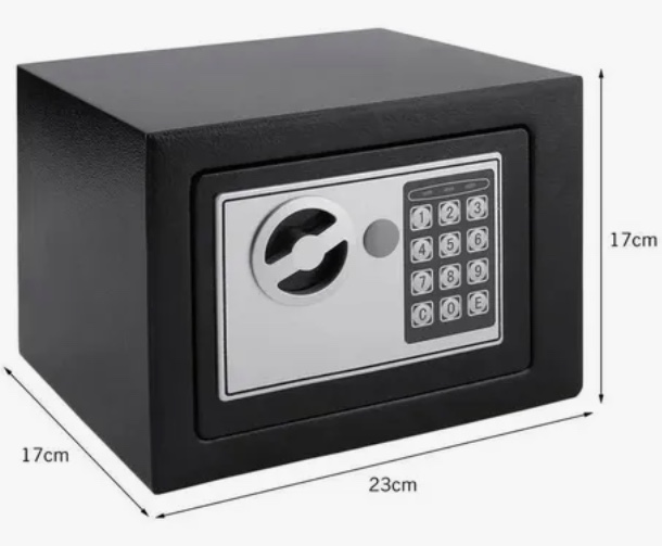 CAJA SEGURIDAD FUERTE DIGITAL NEGRA - 4