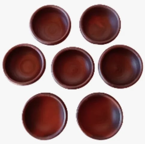 POCILLOS DE GREDA 8 CM PACK 6 UNIDADES - 1