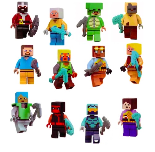 SET MINECRAFT 12 FIGURAS ARMABLES - 2