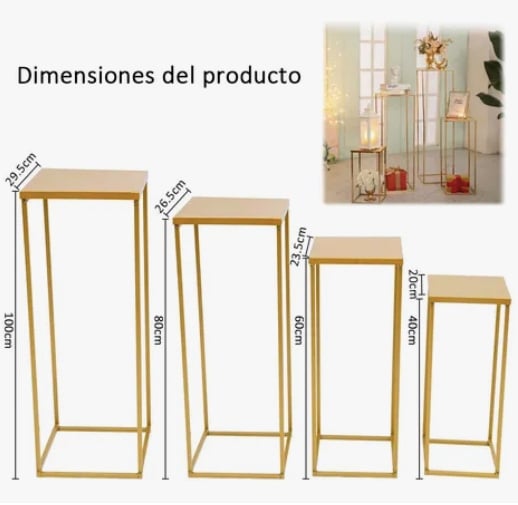 MESAS CANDY BAR DECORACION 4 PZS - 2