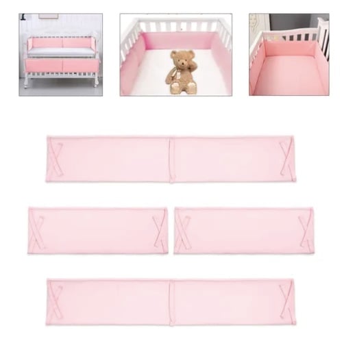 SET 4PCS PROTECTOR CUNA BEBE  ALGODON - 1