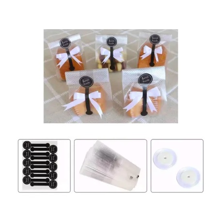 BOLSAS DE PLASTICO TRANSLUCIDO PARA GALLETAS - 1