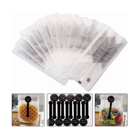 BOLSAS DE PLASTICO TRANSLUCIDO PARA GALLETAS - 4