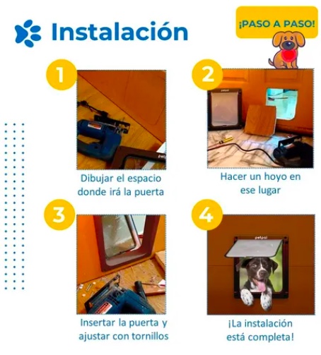 PUERTA ABATIBLE PARA MASCOTA CAFE - 3